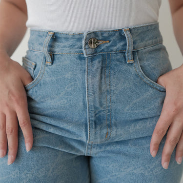 Coyote Laser Printed Denim Jeans